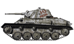 Лёгкий танк Т-70М неизвестной танковой части. Машина имеет зимний камуфляж, бортовой номер 345 и надпись "Москва" на башне. Советско-германский фронт, зима 1943 года (рис. С.Игнатьев).