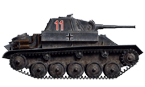 Трофейный лёгкий танк Т-70М одной из частей Вермахта. Машина перекраена в серый цвет и имеет бортовой номер 11 красного цвета с белой окантовкой. 1-й Украинский фронт, зима 1944 года (рис. С.Игнатьев).