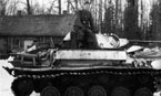 Трофейный советский танк Т-70М из состава 98-й пехотной дивизии Вермахта. Район Вязьмы, январь 1943 года.